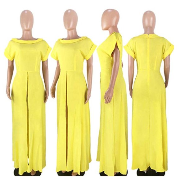 Womens Short Sleeve High Low Front Split Tunic Top - Picture 3 of 4